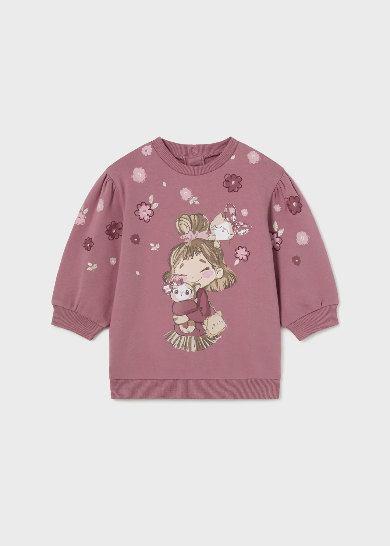 Mayoral Baby Print Sweater Dress
