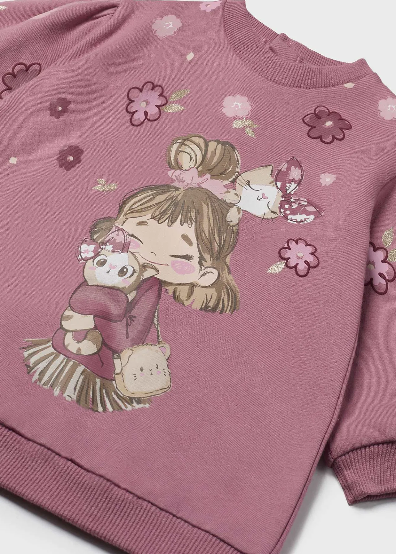 Mayoral Baby Print Sweater Dress