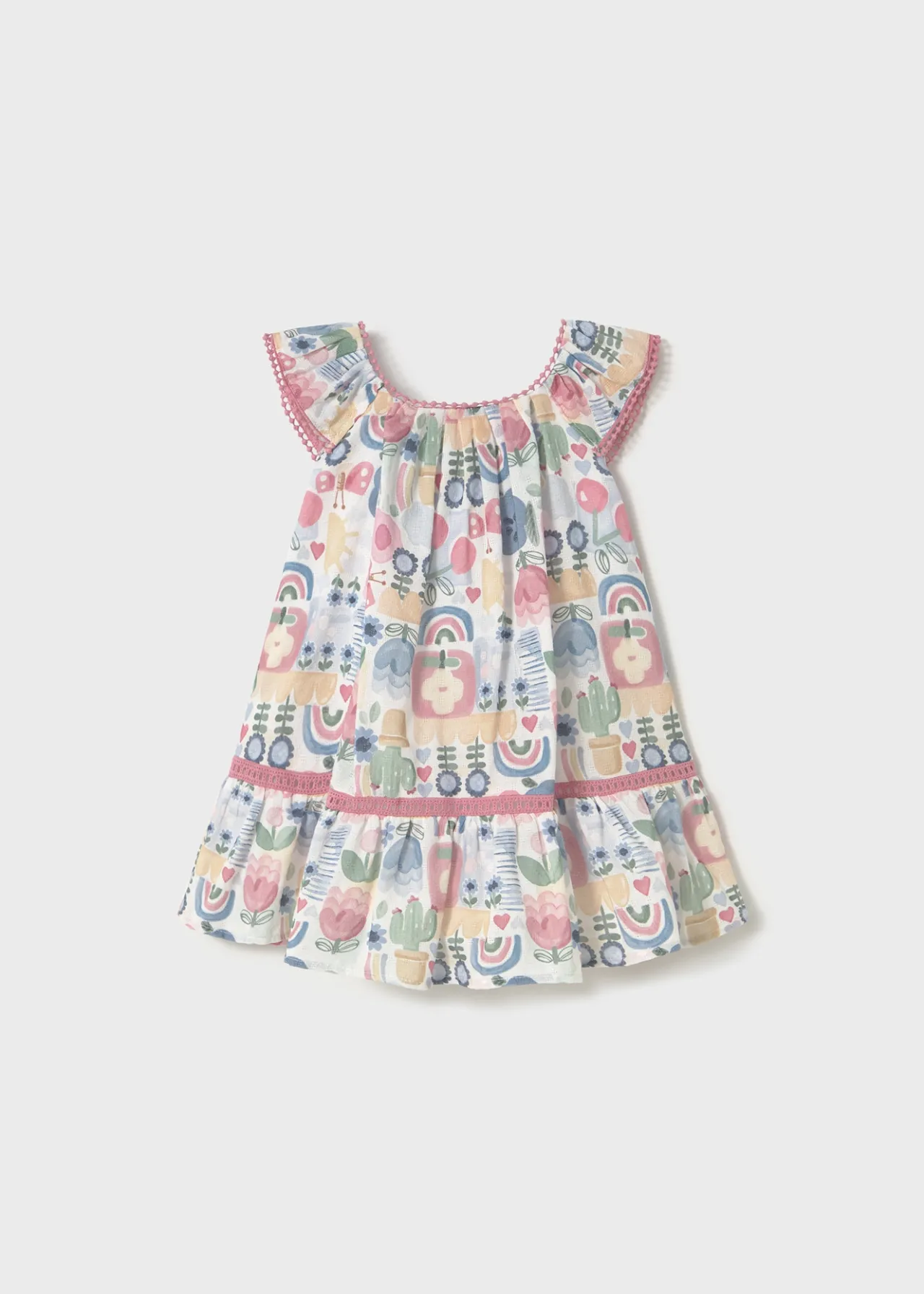 Mayoral Baby Printed Dress with Trimmings