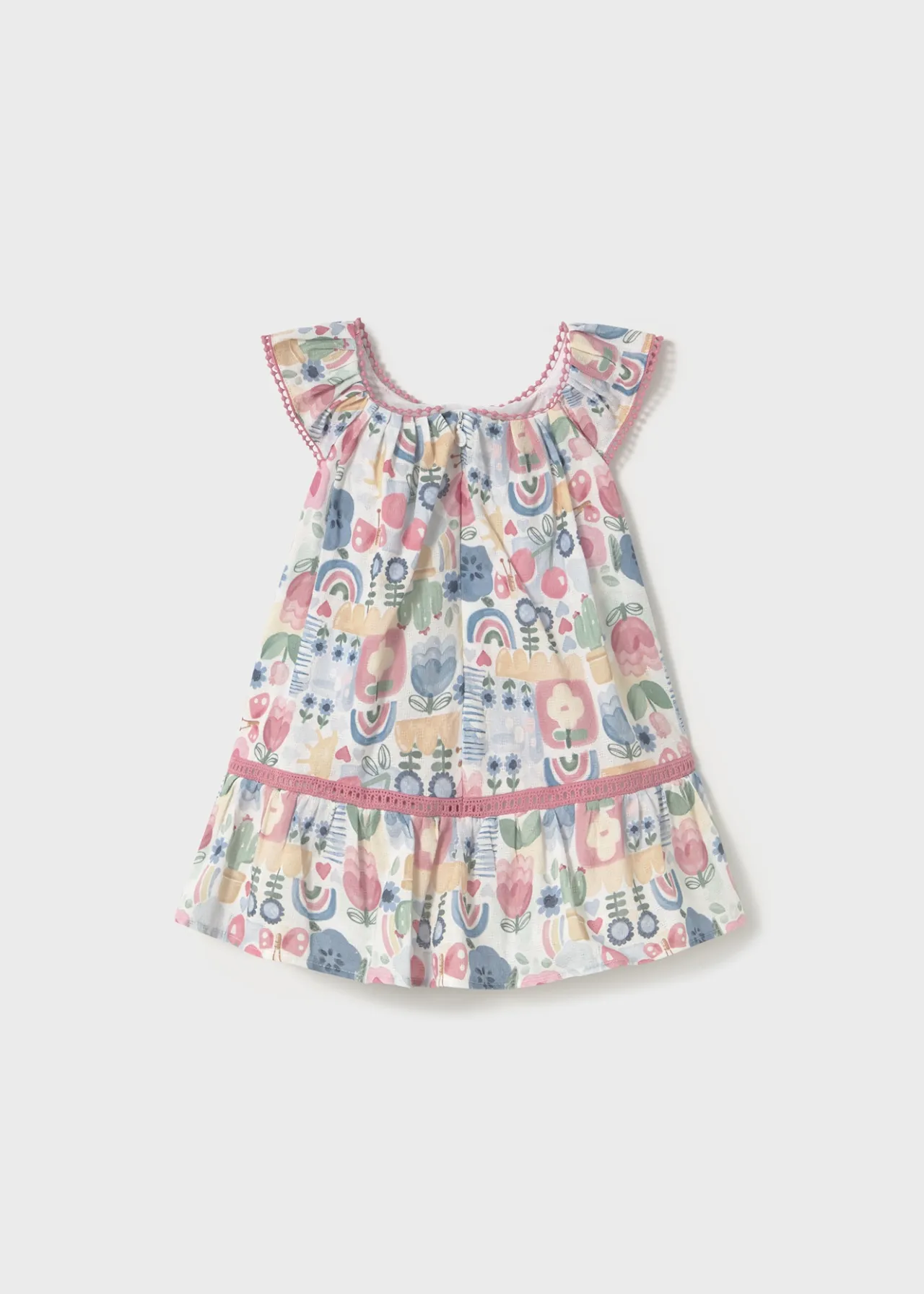 Mayoral Baby Printed Dress with Trimmings