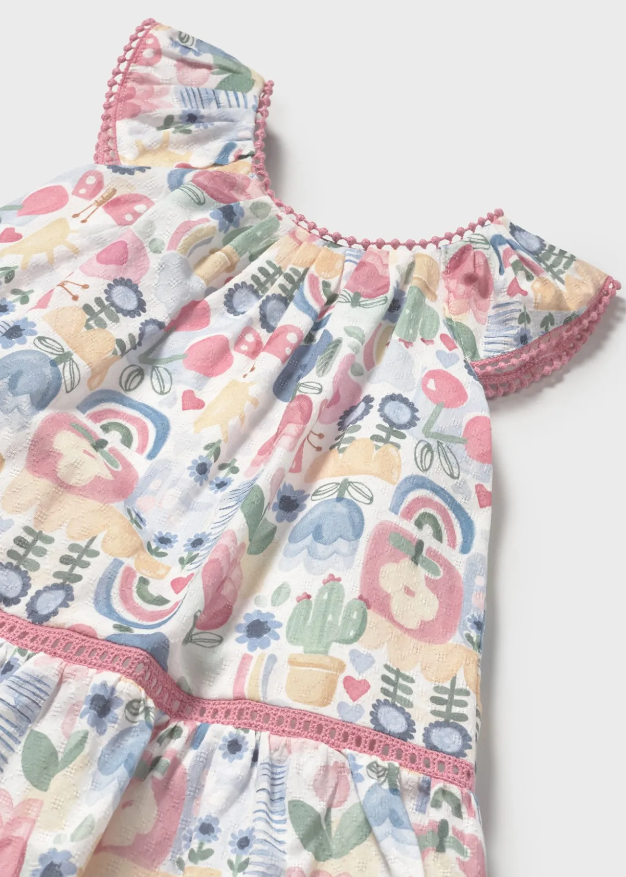 Mayoral Baby Printed Dress with Trimmings