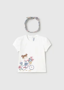 Mayoral Baby Printed T-Shirt with Headband