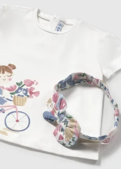 Mayoral Baby Printed T-Shirt with Headband