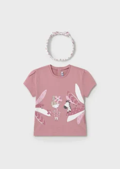 Mayoral Baby Printed T-Shirt with Headband