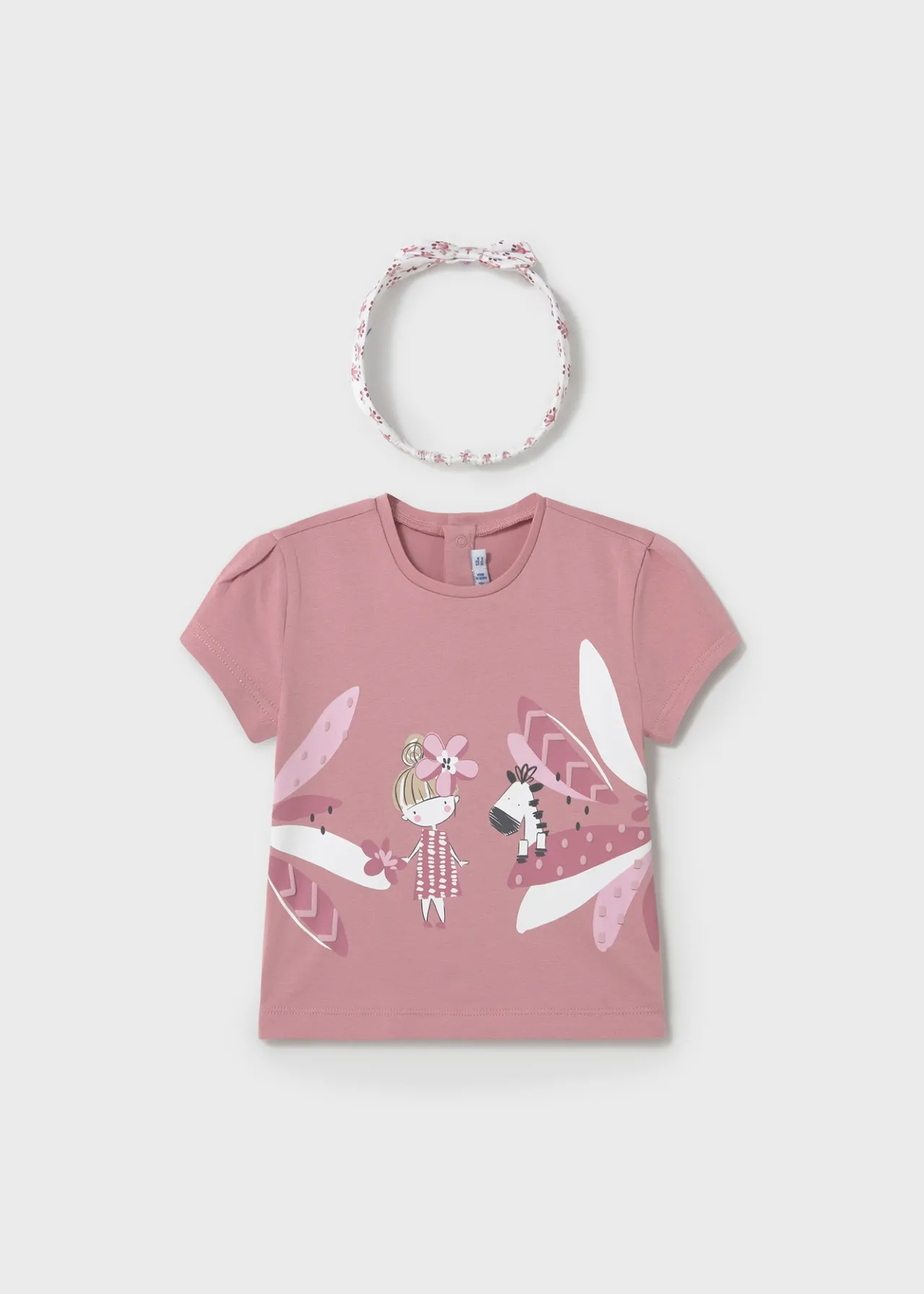 Mayoral Baby Printed T-Shirt with Headband