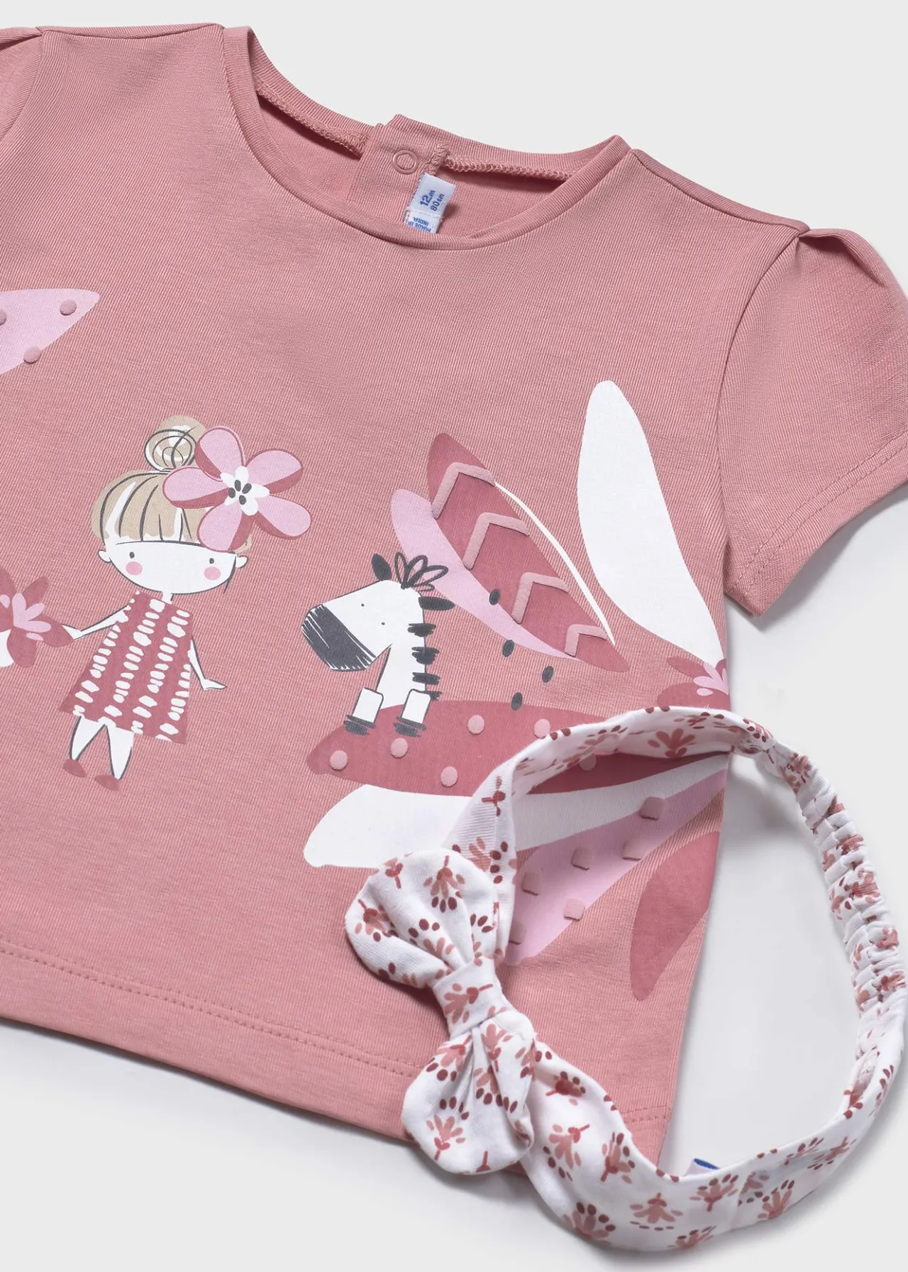 Mayoral Baby Printed T-Shirt with Headband