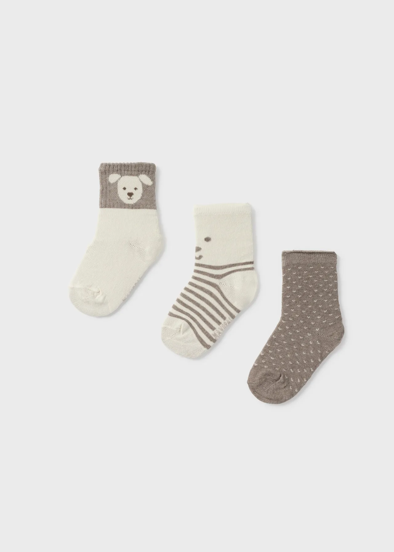 BOY Mayoral Baby Set of 3 Puppy Socks
