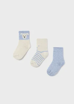 BOY Mayoral Baby Set of 3 Puppy Socks