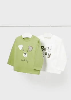 BOY Mayoral Baby Set of 2 Puppy T-Shirts
