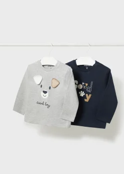 BOY Mayoral Baby Set of 2 Puppy T-Shirts