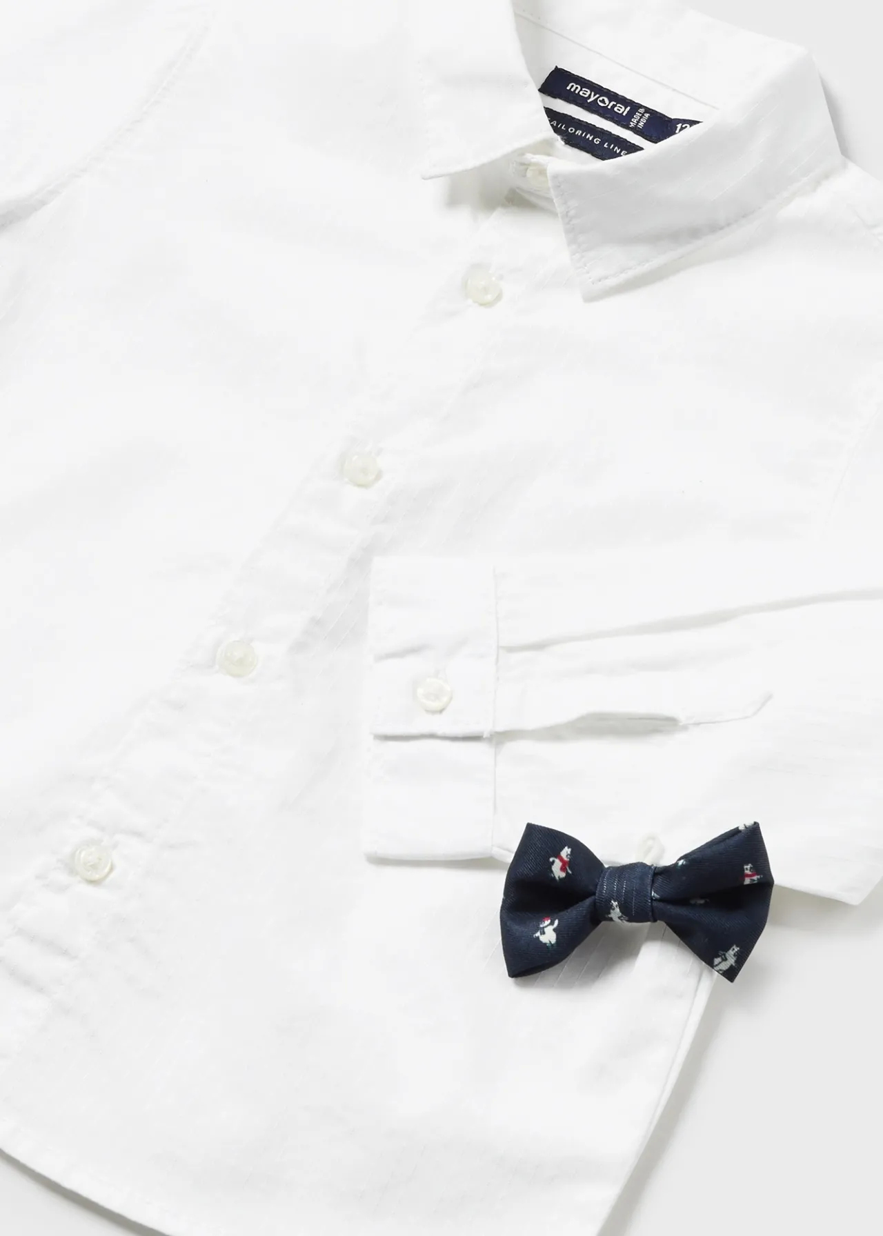 BOY Mayoral Baby Shirt with Bow Tie