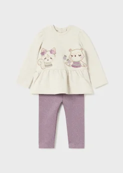 Mayoral Baby Sparkly Leggings and Sweater Set