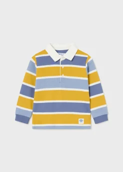 BOY Mayoral Baby Striped Polo Shirt