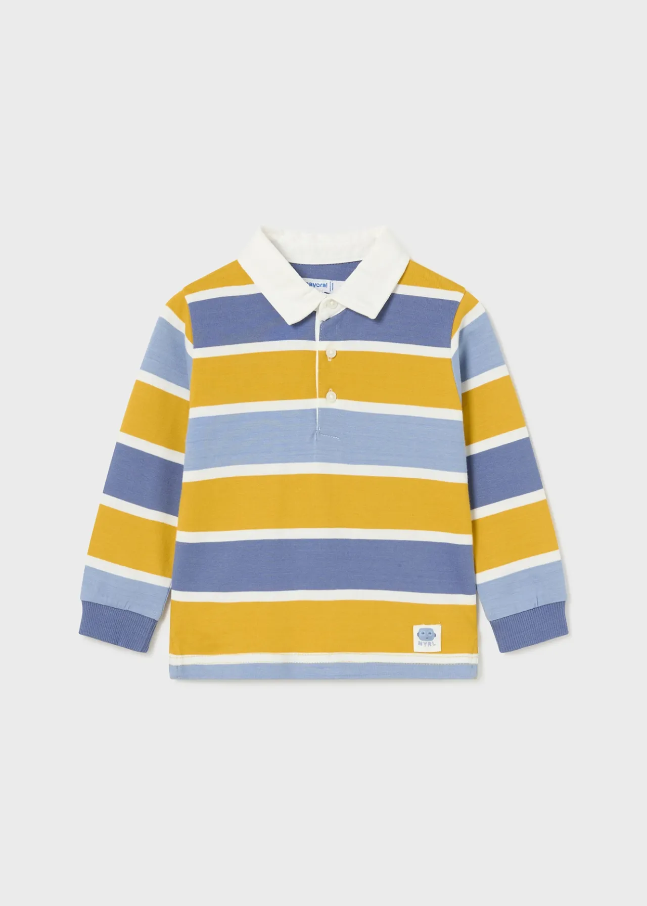 BOY Mayoral Baby Striped Polo Shirt