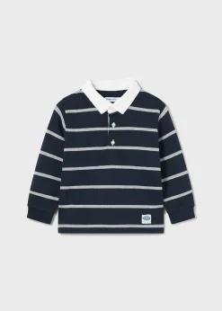 BOY Mayoral Baby Striped Polo Shirt