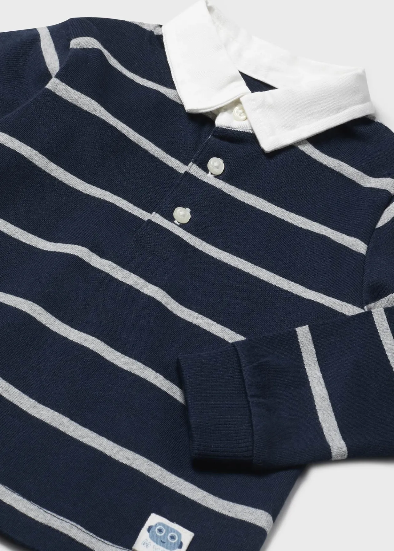 BOY Mayoral Baby Striped Polo Shirt