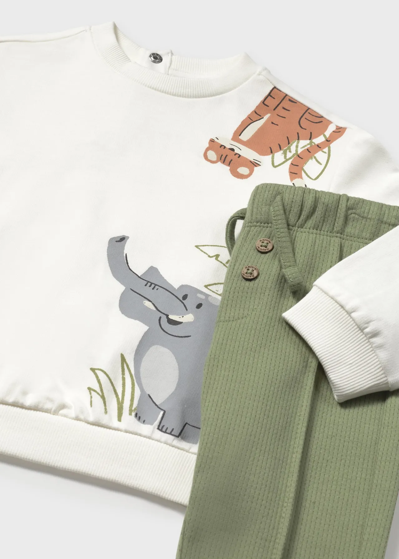 BOY Mayoral Baby Tracksuit with Printed Sweatshirt