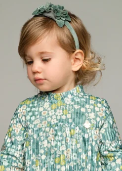 Mayoral Baby Velvet Floral Dress