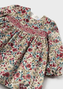 Mayoral Baby Velvet Print Dress
