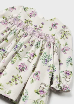 Mayoral Baby Velvet Print Dress