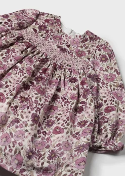 Mayoral Baby Velvet Print Dress