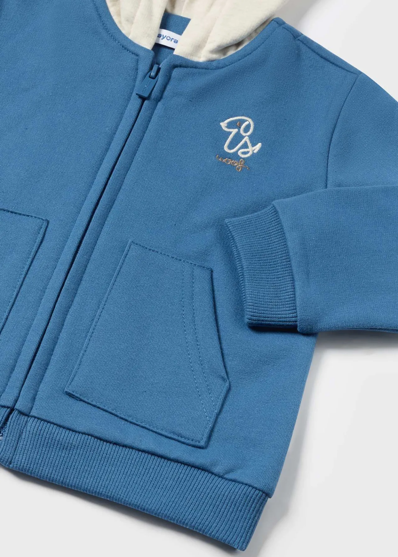 BOY Mayoral Baby Zip Animal Hoodie