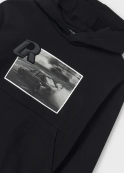 BOY Mayoral Boy and White Print Hoodie