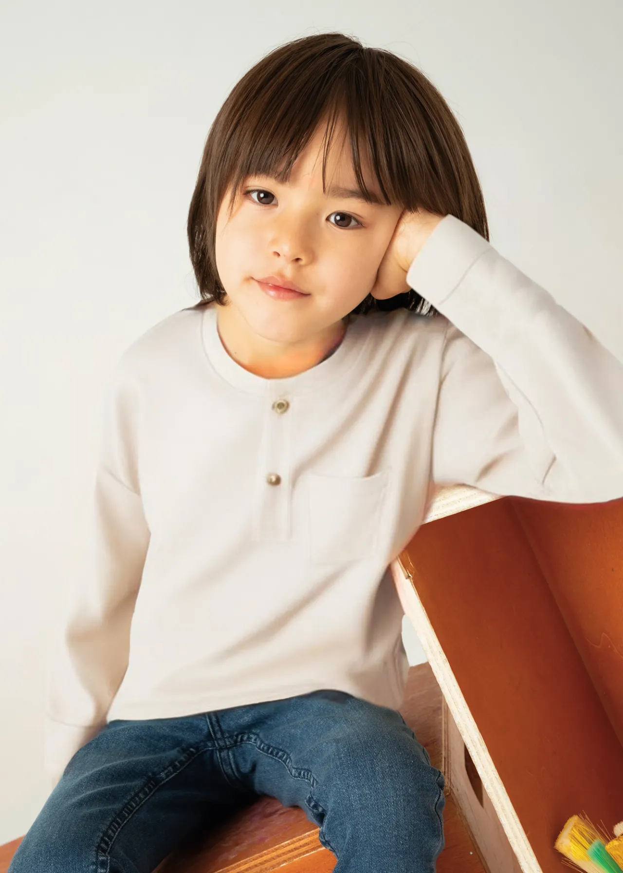 BOY Mayoral Boy Button Neck T-Shirt