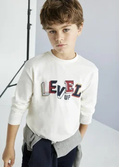 BOY Mayoral Boy Embossed Text T-Shirt