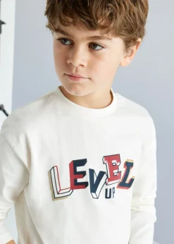 BOY Mayoral Boy Embossed Text T-Shirt