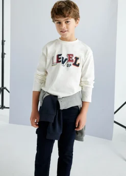 BOY Mayoral Boy Embossed Text T-Shirt