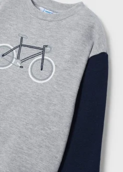 BOY Mayoral Boy Embroidered Bicycle T-Shirt