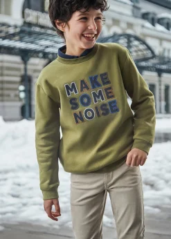 BOY Mayoral Boy Embroidered Text Sweatshirt