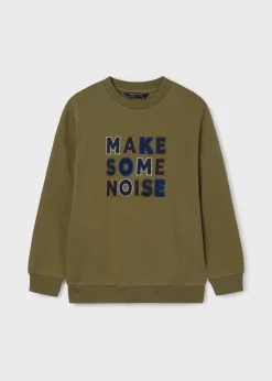 BOY Mayoral Boy Embroidered Text Sweatshirt