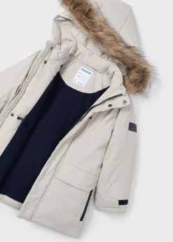 BOY Mayoral Boy Faux Fur Hood Parka