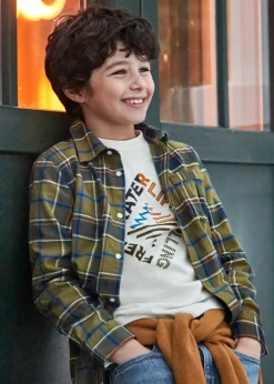 BOY Mayoral Boy Flannel Plaid Shirt