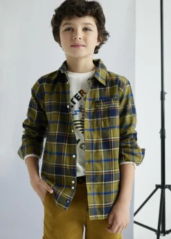 BOY Mayoral Boy Flannel Plaid Shirt