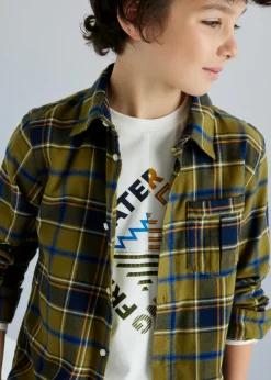 BOY Mayoral Boy Flannel Plaid Shirt