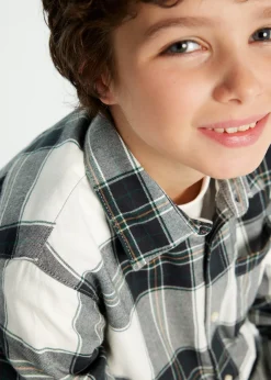 BOY Mayoral Boy Flannel Plaid Shirt