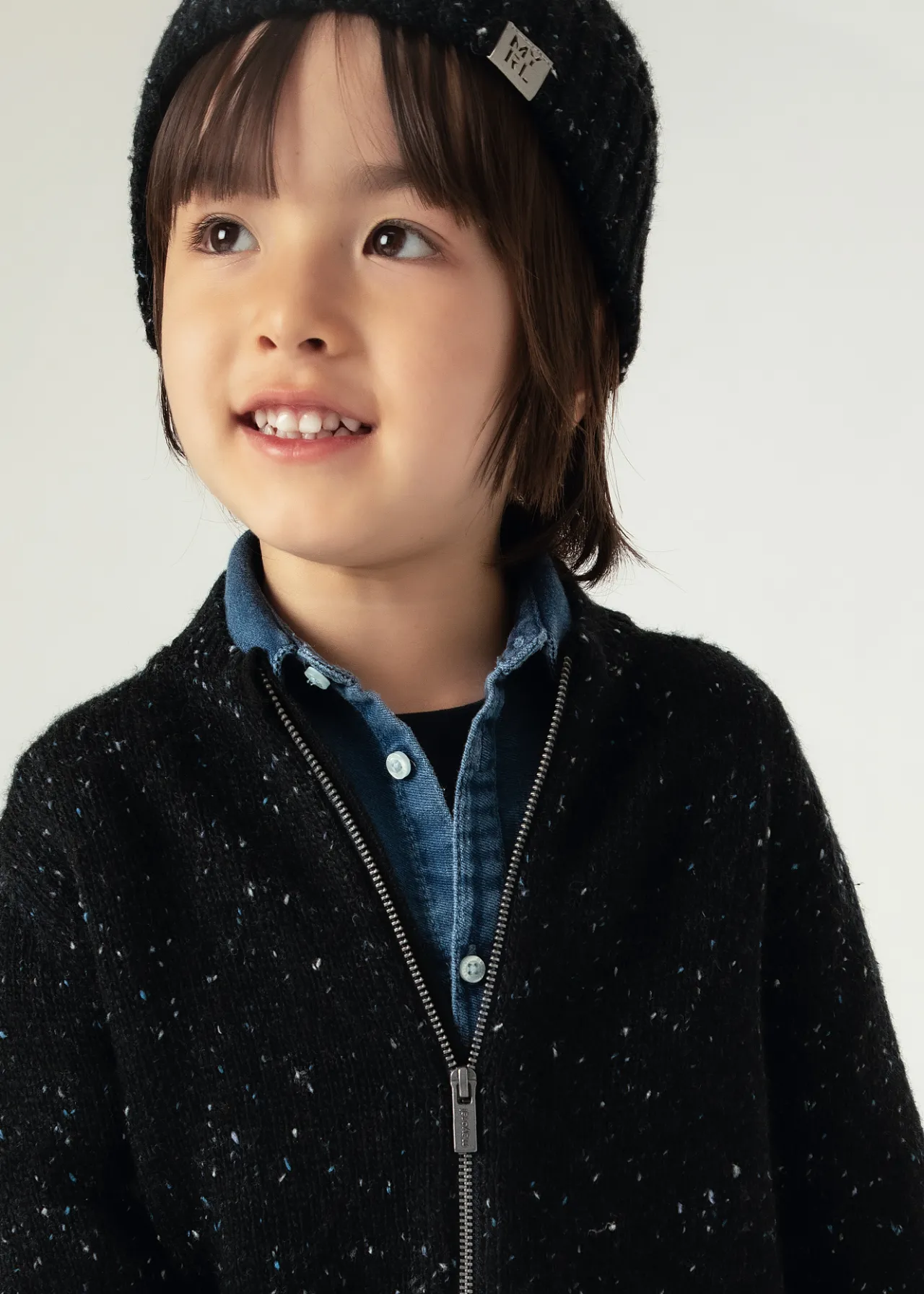 BOY Mayoral Boy Fleck Zip Cardigan
