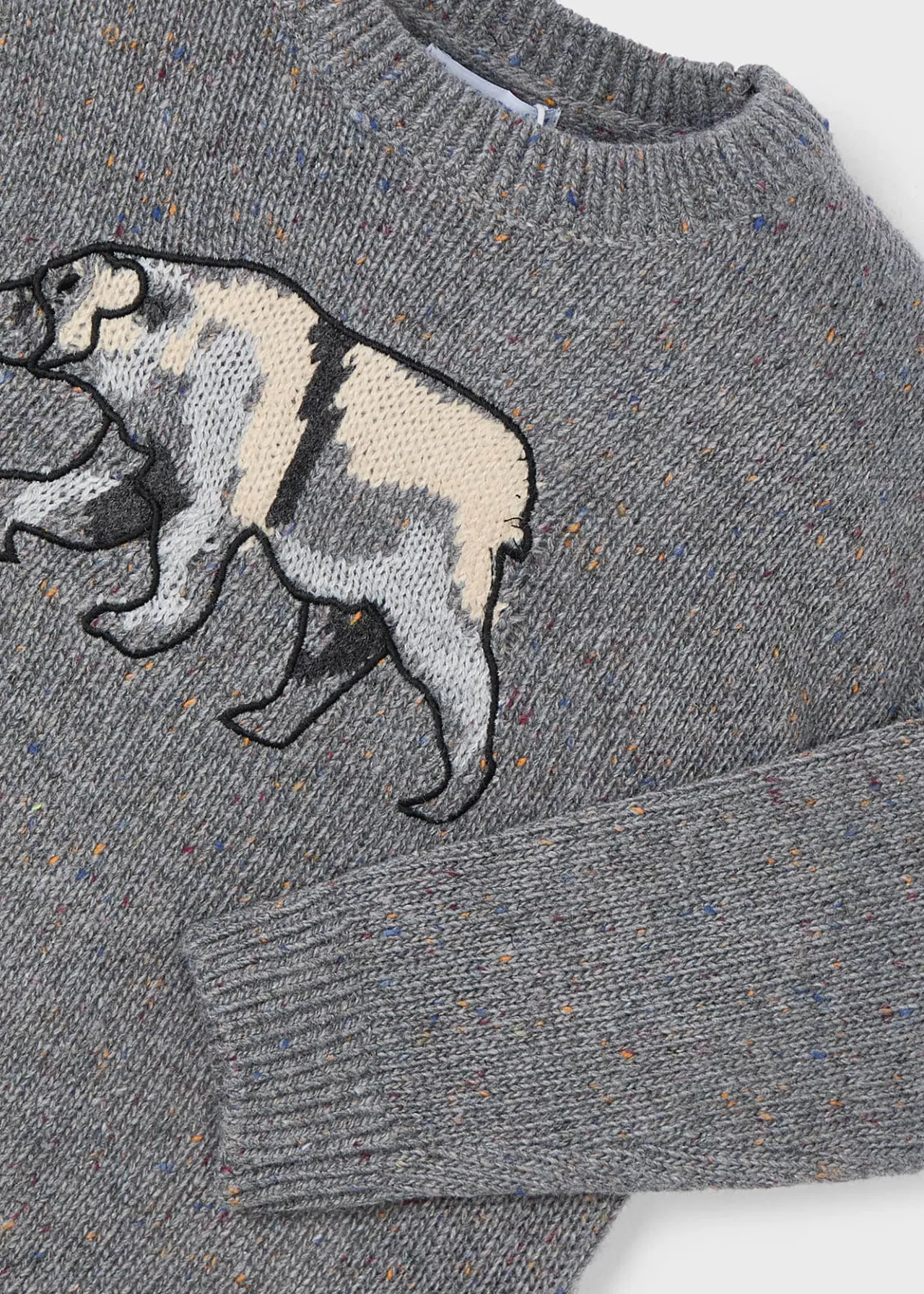 BOY Mayoral Boy Intarsia Bear Sweater