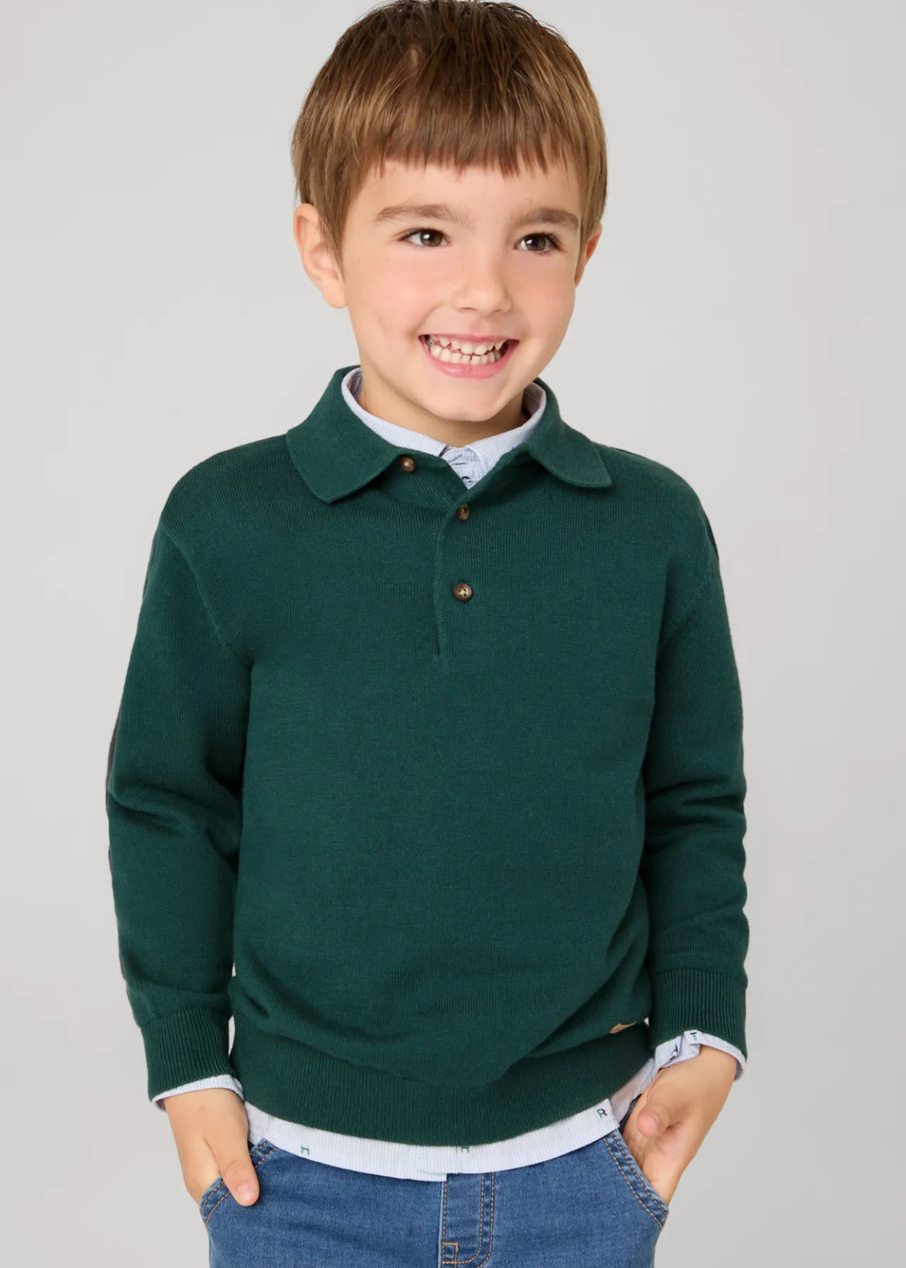 BOY Mayoral Boy Knit Polo Shirt