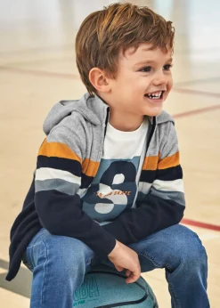 BOY Mayoral Boy Knit Striped Hoodie