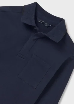 BOY Mayoral Boy Pique Contrast Polo Shirt
