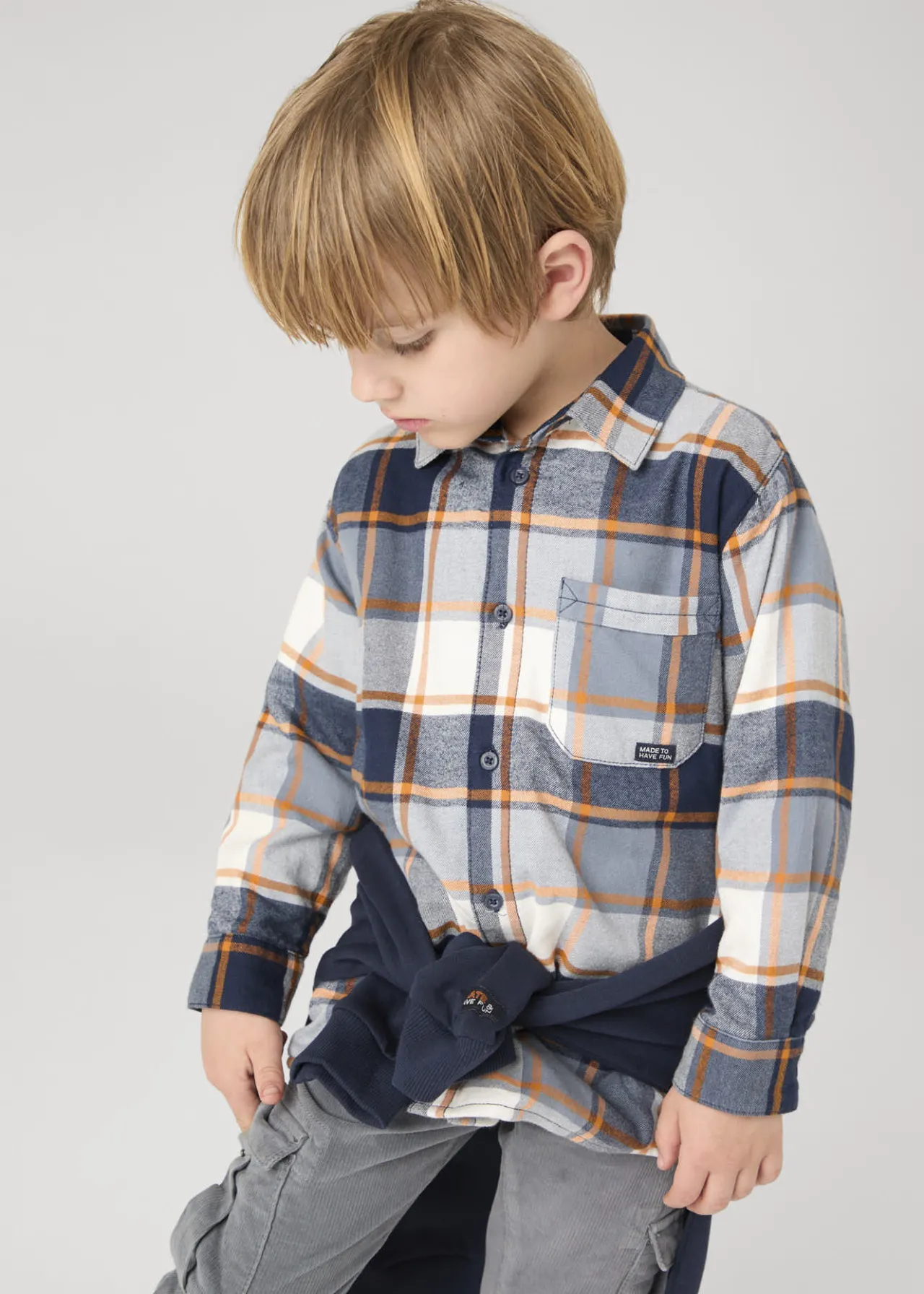 BOY Mayoral Boy Plaid Overshirt