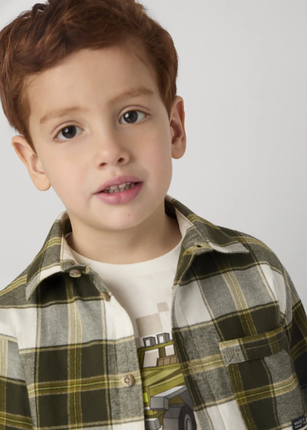 BOY Mayoral Boy Plaid Overshirt