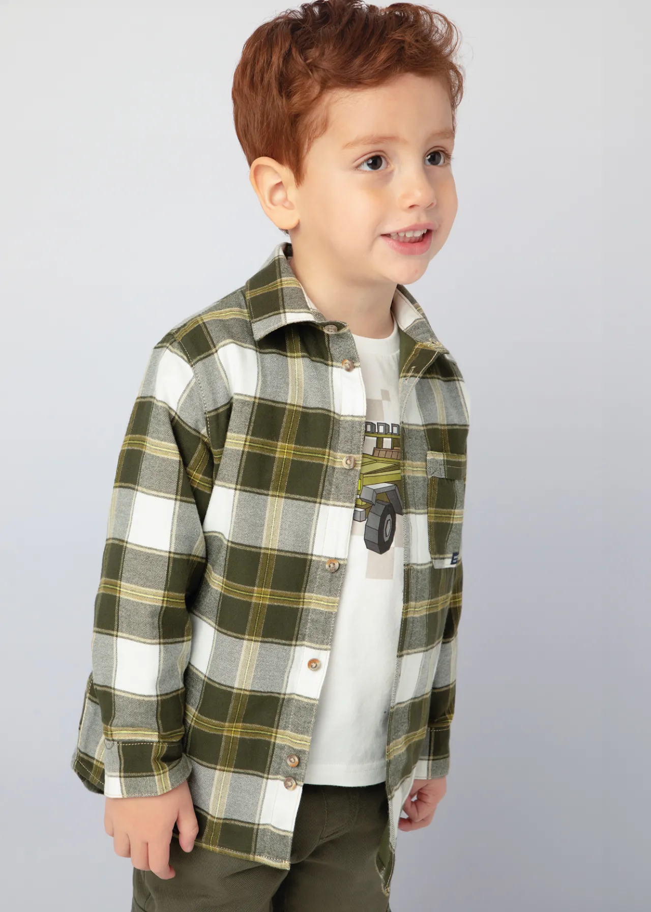 BOY Mayoral Boy Plaid Overshirt