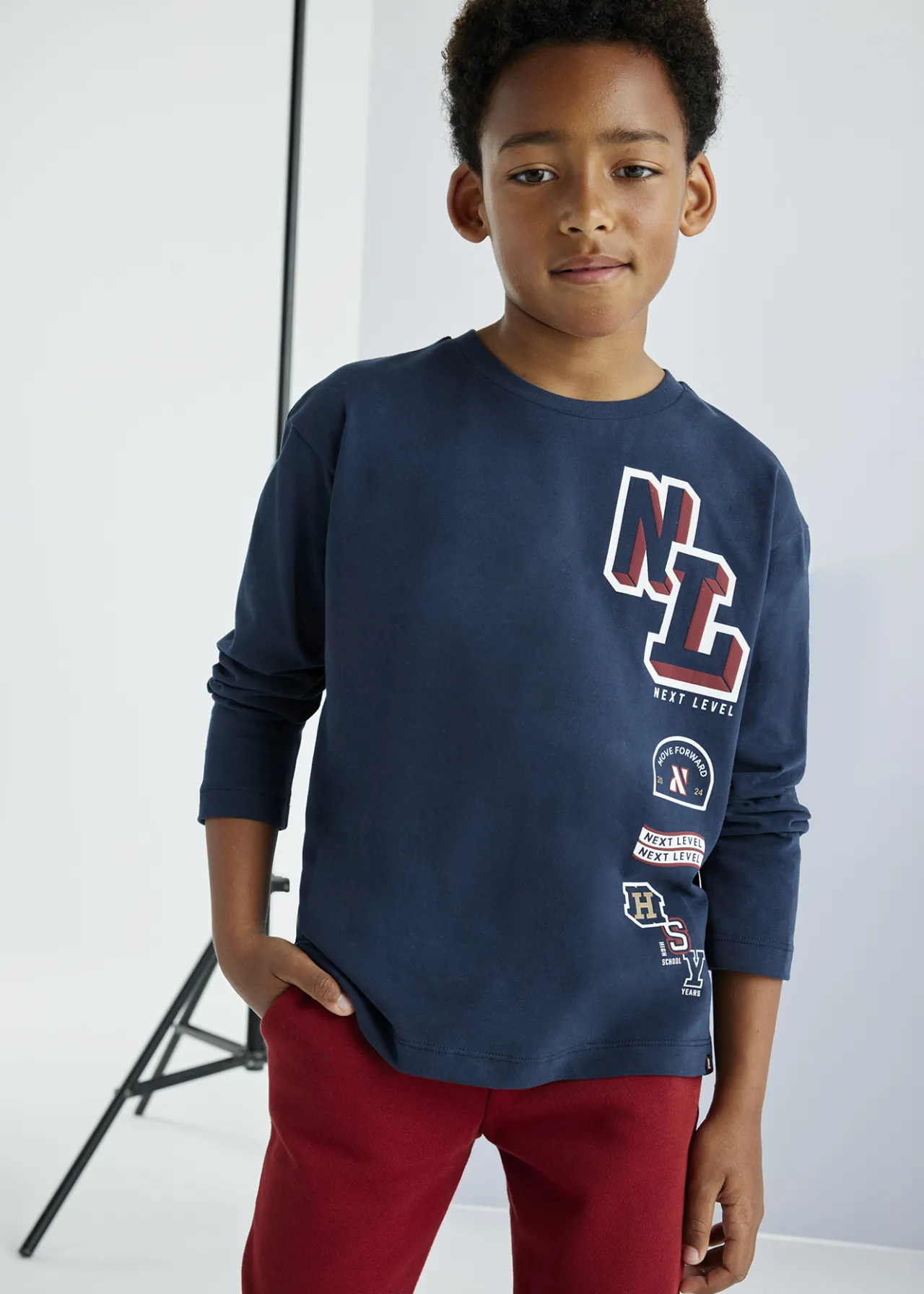 BOY Mayoral Boy Print Text T-Shirt