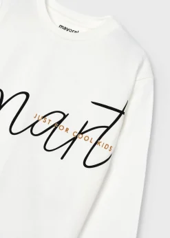 BOY Mayoral Boy Printed Text T-Shirt
