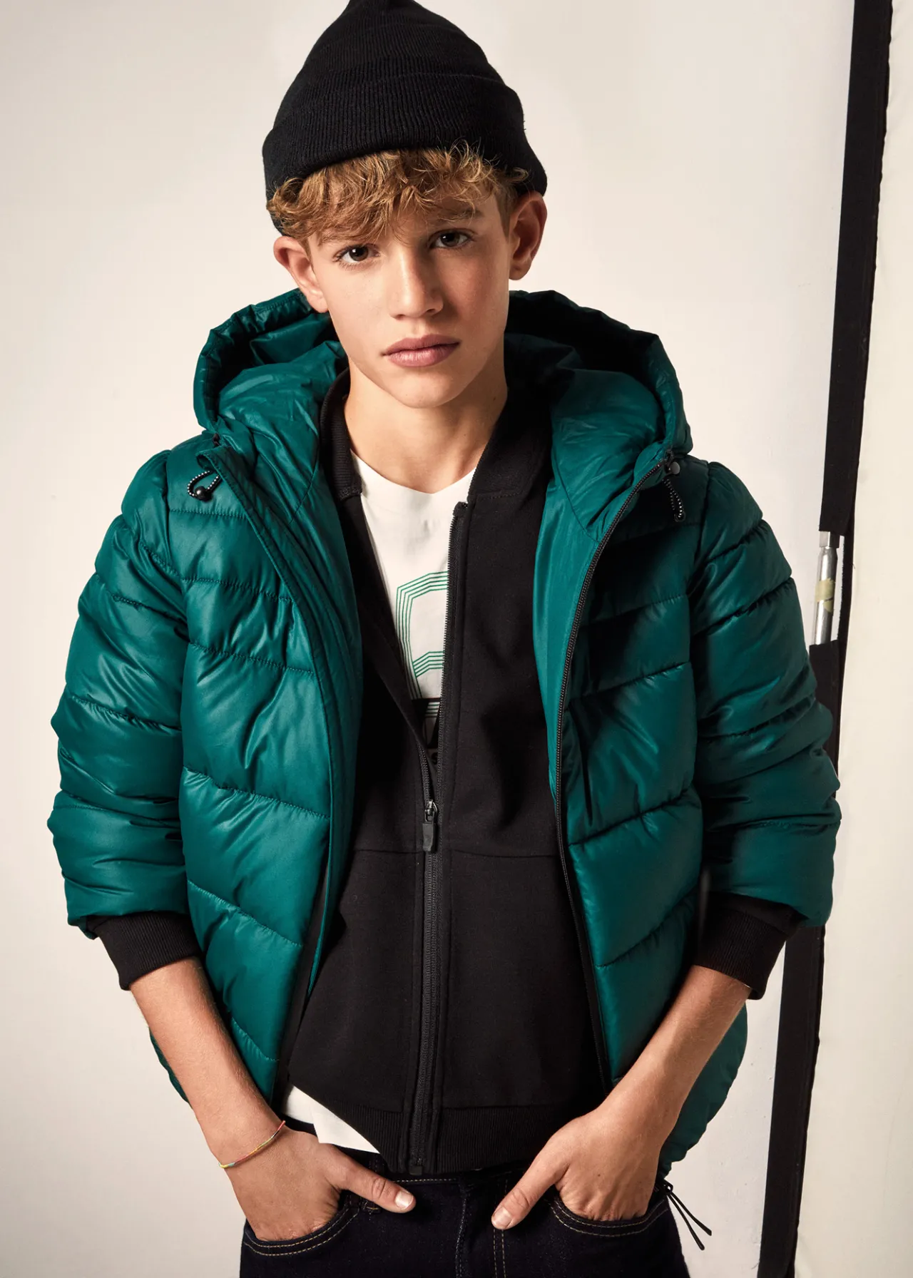 BOY Mayoral Boy Puffer Jacket with Reflective Details